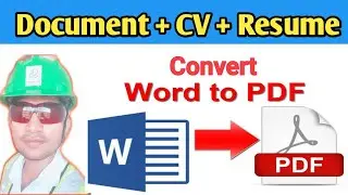 How to convert word to pdf ! How to convert excel to pdf ! How to convert word document to pdf
