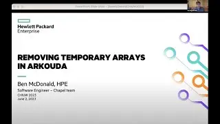 CHIUW 2023: Removing Temporary Arrays in Arkouda