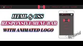 Responsive Menu Bar With Animated Logo Using Html & Css - Ak Tutorial