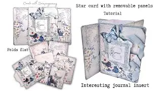Star card with removable panels Interesting journal insert
