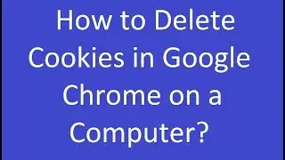 How to Delete Cookies in Google Chrome on a Computer?