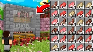 FARM DE VACA, PORCO e OVELHA (Carne Infinita) - Minecraft Hardcore