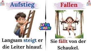 Schnell Deutsch lernen: Gegensätze mit einfachen Sätzen 🕒💡