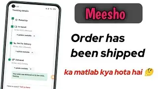 order has been shipped meesho