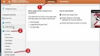 Where to find Google Web Optimizer in Google Analytics page