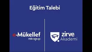 e-Mükellef Eğitim Talebi Oluşturma