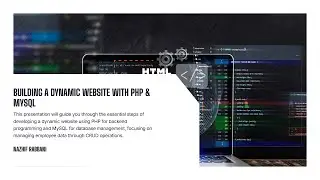 Presentation about Building a Dynamic Website with PHP and MySQL | USTI