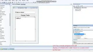 Visual Basic - Use For Loop to display a multiplication table (Beginner)