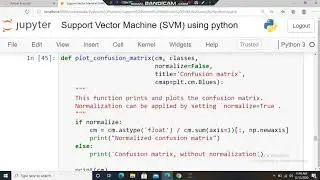 Support Vector Machine (SVM) using python