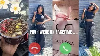 FACETIME VLOG  ༘♡｡||  pandora , parties , good eats açaí bowl , errands & etc 🫧
