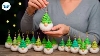 They are so easy to make!😍Wonderful Yarn Gnomes🧶  Christmas tree decorations quickly and easily🎄