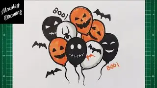 How to Draw Halloween Balloons - Halloween Drawing
