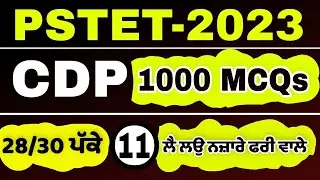 Pstet 2023/CDP BEST MCQs/PART-11/MSW STUDY 2023