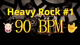 90 BPM - Heavy Rock #1 - 4/4 Drum Beat - Drum Track - Heavy Drum beat 🥁🎸🎹🤘