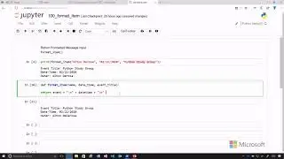 36 Python Beginner Strings and Functions - Build format item Function