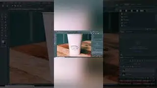 How to Remove Logo in a Coffee Cup in Photoshop#photoshop #tutorial #shorts