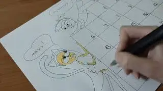 Рисую календарь на март