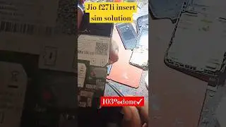 jio f271i inser sim solution#shorts 🙄⚠️#jio #insertsim #frpbypass