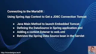 20. Embedded Tomcat with Spring Context and Data Source Bean