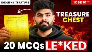 🔥 Top 20 Competency Leaked MCQs of Treasure Chest | ICSE Class 10th | ICSE 2026