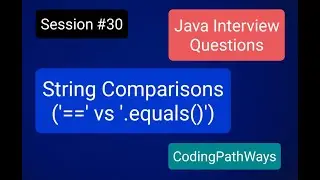 Java Interview questions: #30 Stop Using '==' to Compare Strings in Java! Here's Why?|Practical Demo