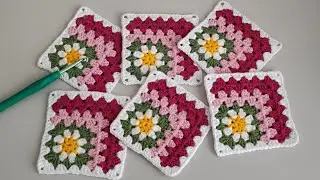 How to Crochet the Simplest & Different Granny Square Patterns for beginners - Square Tutorial