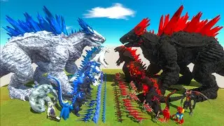 Evolution of Blue SHIMO VS Red Evil Itself - Animal Revolt Battle Simulator