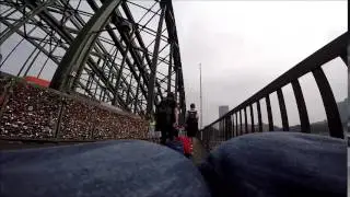 Hohenzollern Bridge (Love lock bridge, Cologne) - Putting a lock on the bridge for me and Lena!