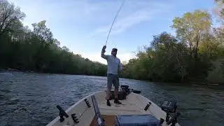 Jet Boat ride in the Hog Island Skiff and fly fishing for white bass LETITDO