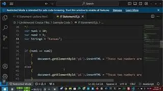 If Statement Lecture Video