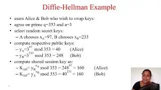 Cryptography and Network Security - Diffie-Hellman Key Exchange and Elgamal Cryptographic Systems