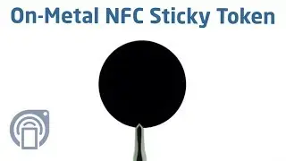 On-Metal NFC Sticky Token - NTAG213 - 30 mm Circle - Black
