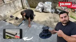 How to make a tiled terrace on a pedestal