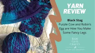 Yarn Review:  Purple Cow & Robin egg is how you make some fancy legs
