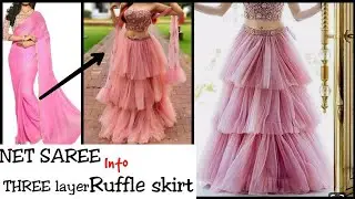 DIY: How to Make Three Layer Lehenga लेहंगा /skirt in 10 minutes
Reuse old Net Saree ~