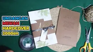 undangan pernikahan mewah 2000an Hard cover dengan tali pita  rustic #undanganpernikahan