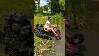 Tracked chair goes anywhere 💯💪 #shorts #trackedchair #custombuild #fabrication #offroad #fun #fyp