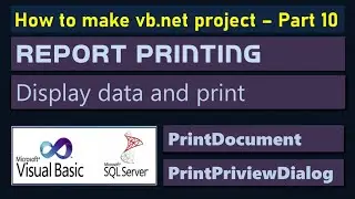 Print Result and send to the printer | PrintDocument PrintPriviewDialog | Vb.net Part 10  