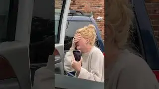 She was NOT ready for this 😅🙈 #couplegoals #wife #reaction #surprise #cutekitty #cutecat