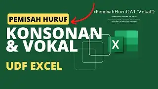 Consonant and Vowel Separator Formulas with Excel