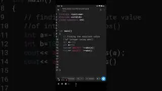 finding the absolute value of integer using abs() function in C++ 