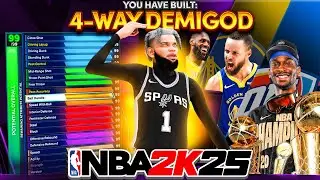 *NEW* 4-WAY DEMIGOD BUILD IS THE BEST BUILD IN NBA 2K25! (99 MID RANGE + 93 DUNK + 94 PERIM)