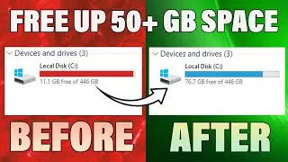 How to FREE UP DISK SPACE on Windows 10/11 ✅ (2023) Free Up 50+ GB DISK SPACE