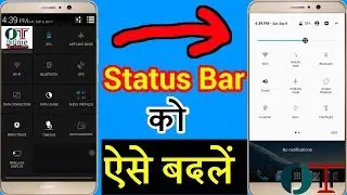 How to change status bar look in android