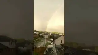 Smoking Clouds Sucked into Rainbow - 30 mins into 26 Secs - Timelapse #weather #rainbow #scotland