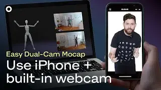 Use Dual-cam Capture with Wireless iPhone and Built-in Webcam | AI Video-based Mocap | Rokoko Vision