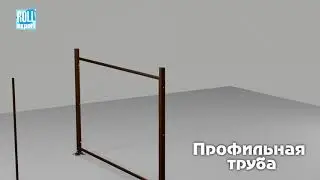 Установка евро штакетника горизонтально.