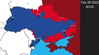 Russia Invasion of Ukraine Map: Day 1 - Day 7