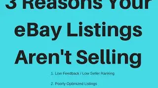 3 Reasons Your eBay Items Aren't Selling With Examples & Solutions