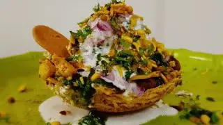 Potato Basket Chat | Tokri Chaat | Aloo Katori with Aloo Tikki, Masala Chole, Instant Dahi Bhalle